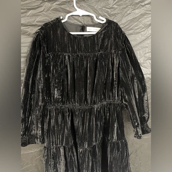 Zara Girls Black velvet Dress - Picture 5 of 8
